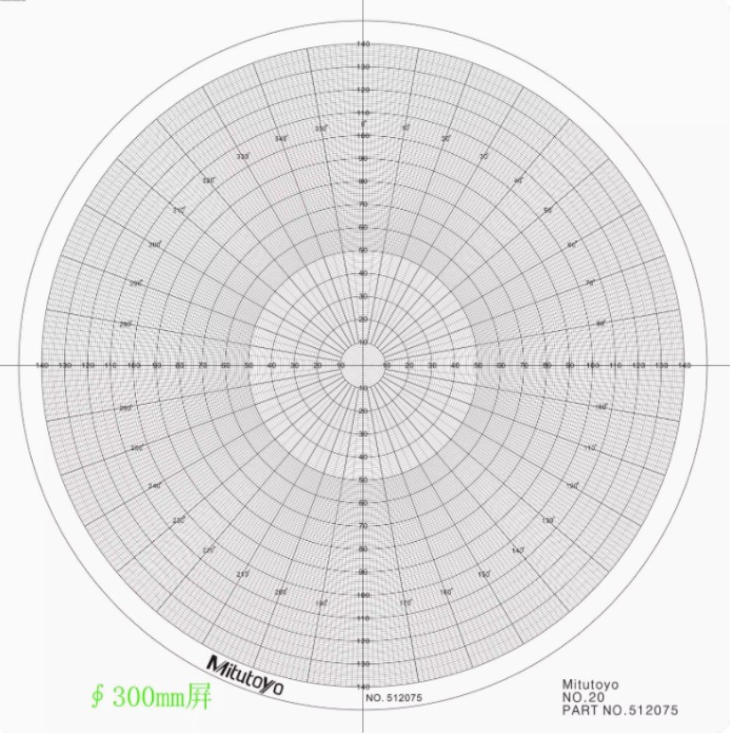 Optical Comparator Chart For Profile Projector Overlay Chart For Mitutoyo 512075