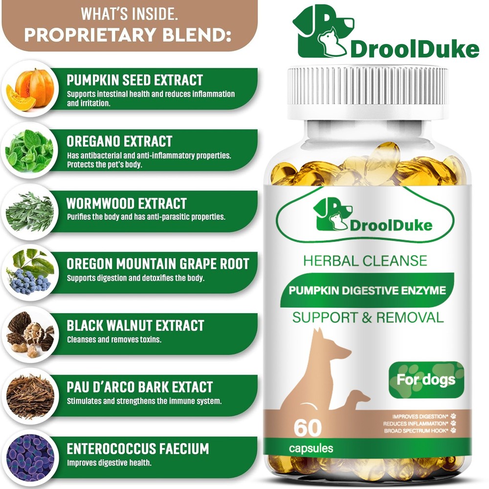 Probiotics for Dogs - Gas Support - Constipation Support - Stool Softener