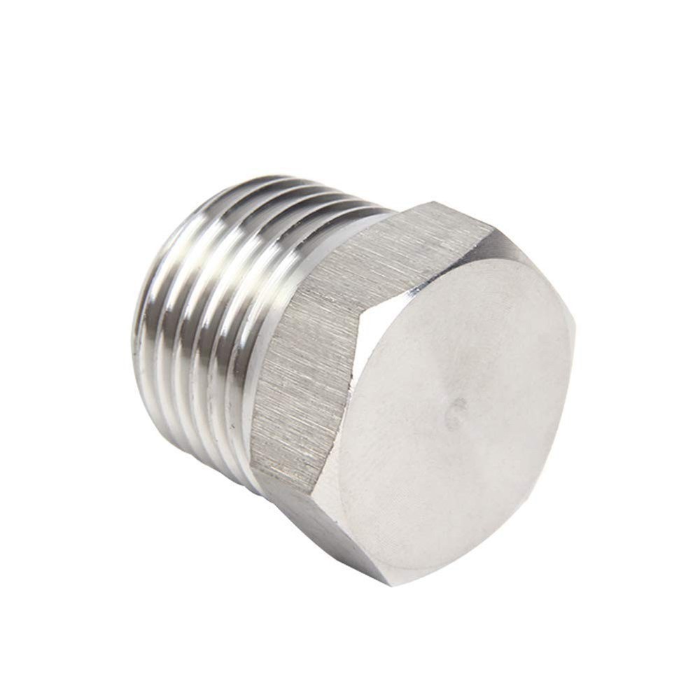 Joywayus 4Pcs Stainless Steel Outer Hex Thread Socket Pipe 3/8"-4PCS, Silver