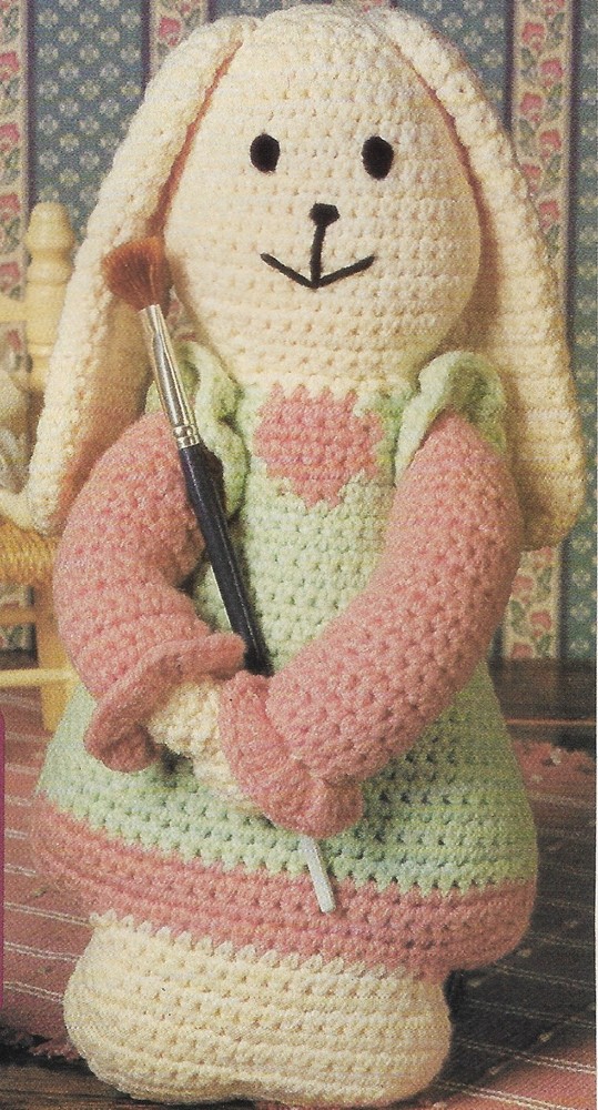 Paintbrush Bunny crochet pattern instructions
