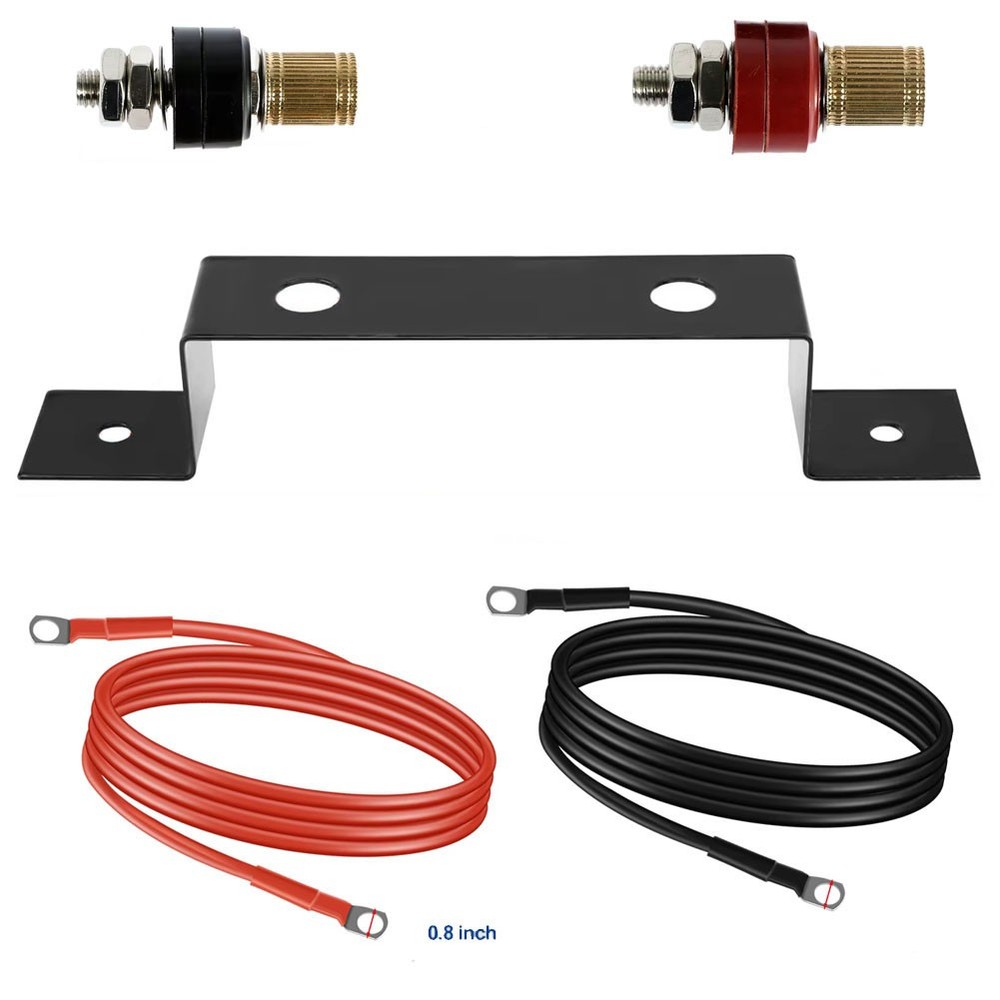 Battery Jump Post Relocation Kit Remote Battery Terminals Charging Post Bracket