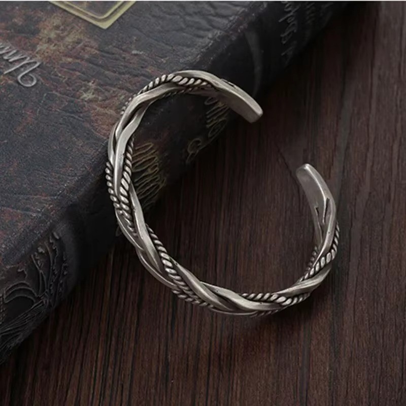 Men’s Viking Bangle Bracelet Adjustable & Gift Bag