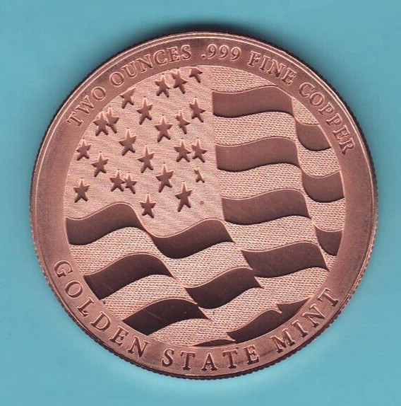 2 oz. EAGLE Copper Round FREEDOM SERIES "Strength" "Freedom" "Pride"