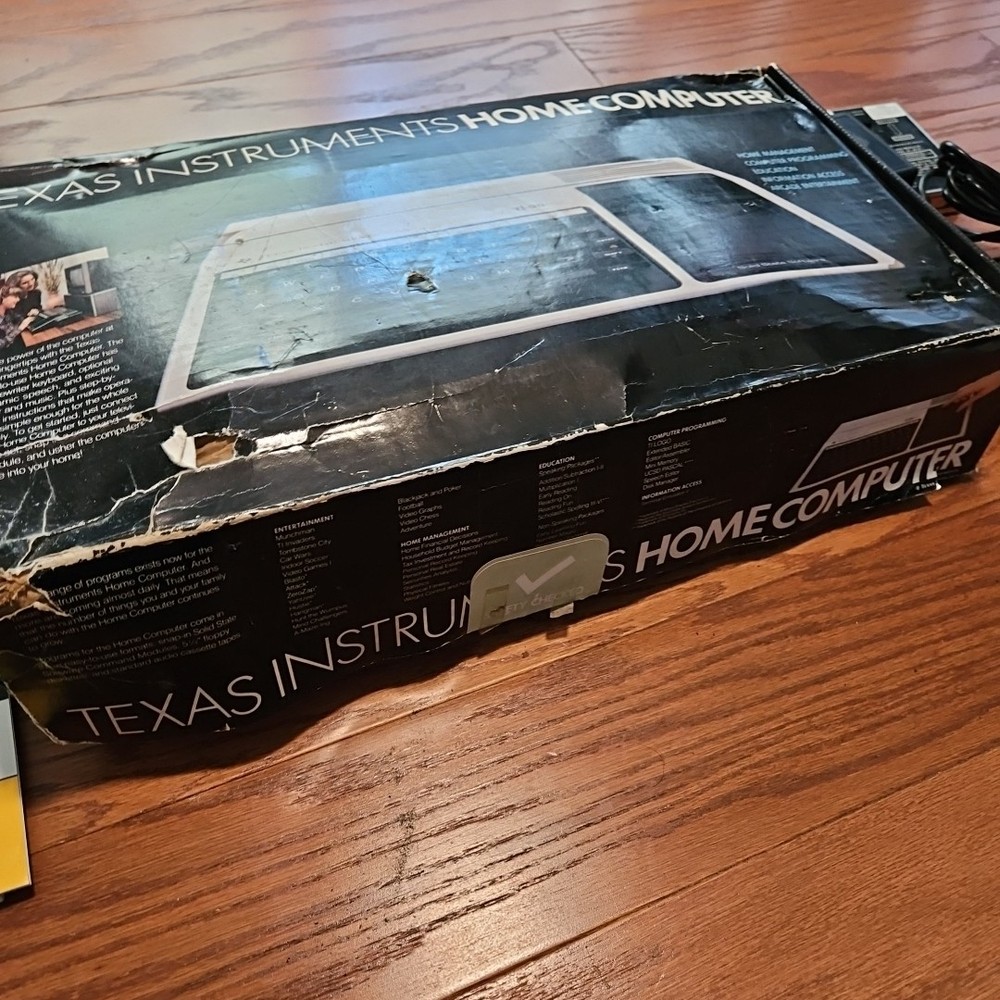 Texas Instruments Ti-99/4a Home Computer Console In Box With Cords Books