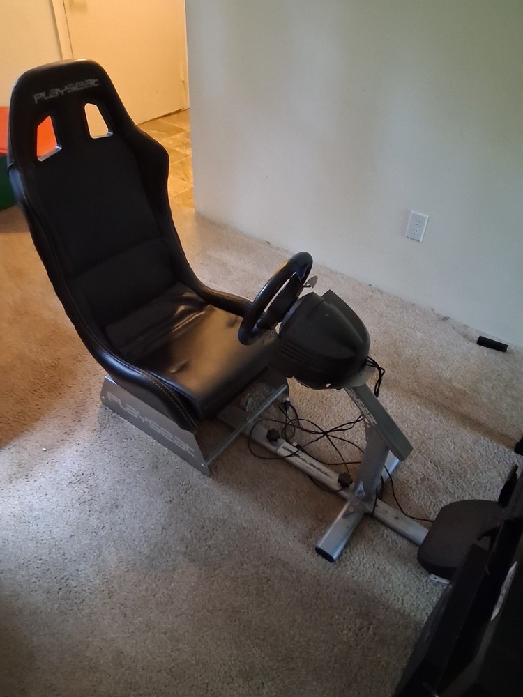 Thrustmaster & Playseat Racing Wheel, Pedals, Racing Seat Simulator Bundle