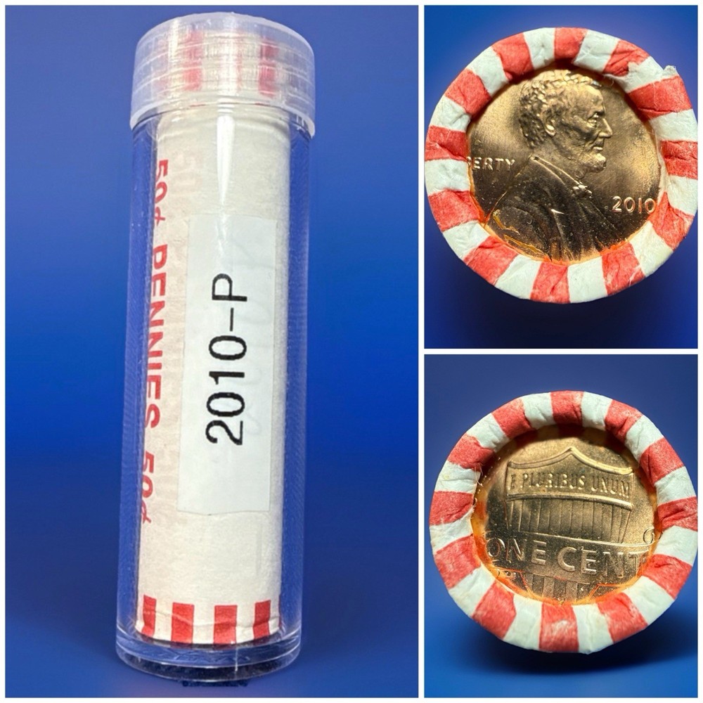 2010-P Lincoln Shield Cent Roll. FIRST YEAR Shield Cent! Fed Wrapped Roll OBW BU