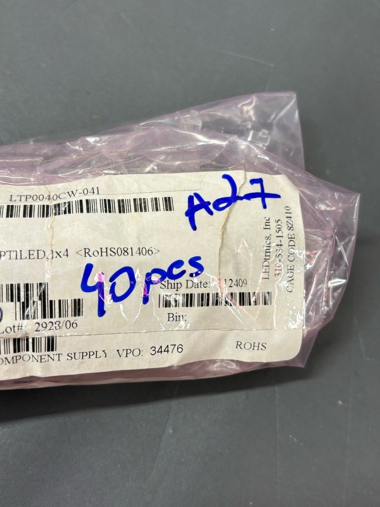 40x LEDtronics LTP0040CW-041 4x LED Module 3mm Indicator Array Panel Mount Clear