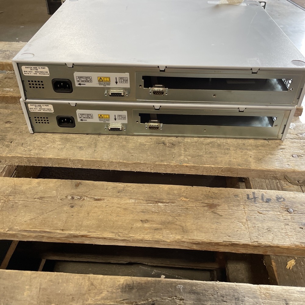(2) 3Com SuperStack 3 Switch 4900 - switch - 12 ports desktop *No Power Cord*