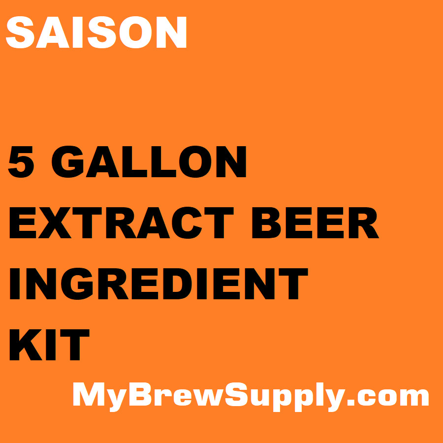 Saison Homebrew 5 Gallon Beer Extract Ingredient Kit - My Brew Supply