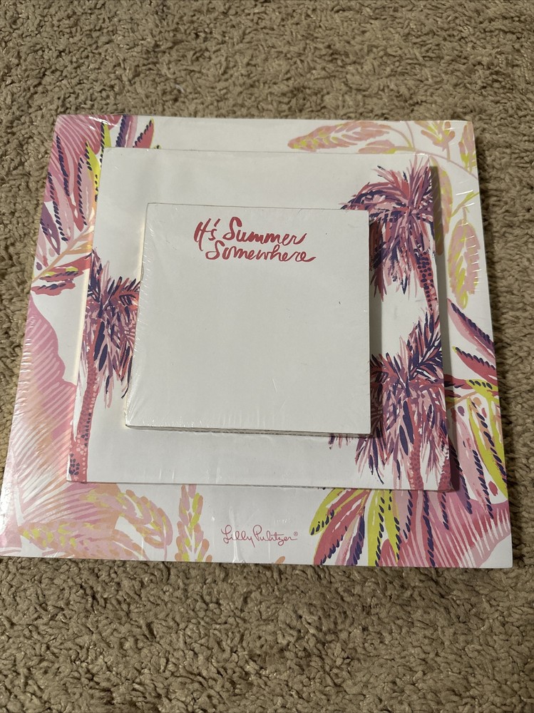 Lilly Pulitzer Off the Grid Notepad Set, 3 piece, NEW