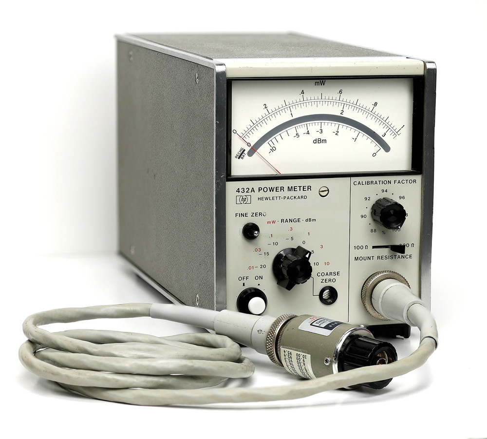 HP / Keysight 432A Power Meter with 478A Thermistor Mount & Cable