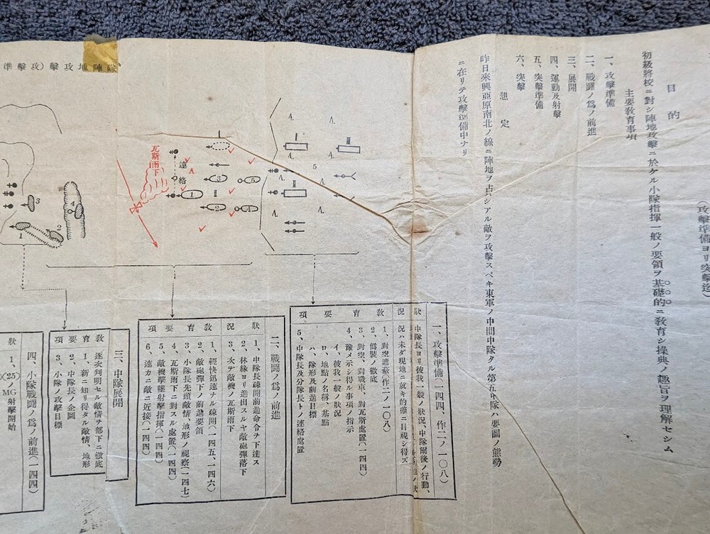 Iwo Jima Japanese battle map