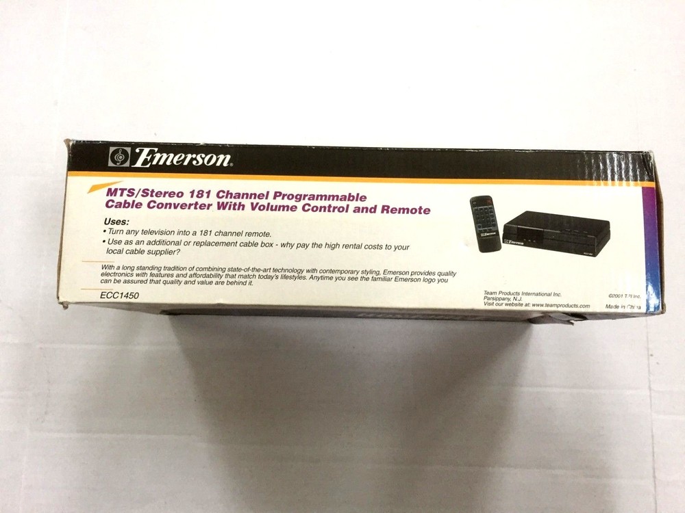 EMERSON MTS/Stereo 181 Channel Programmable Cable Converter w/Volume & Remote