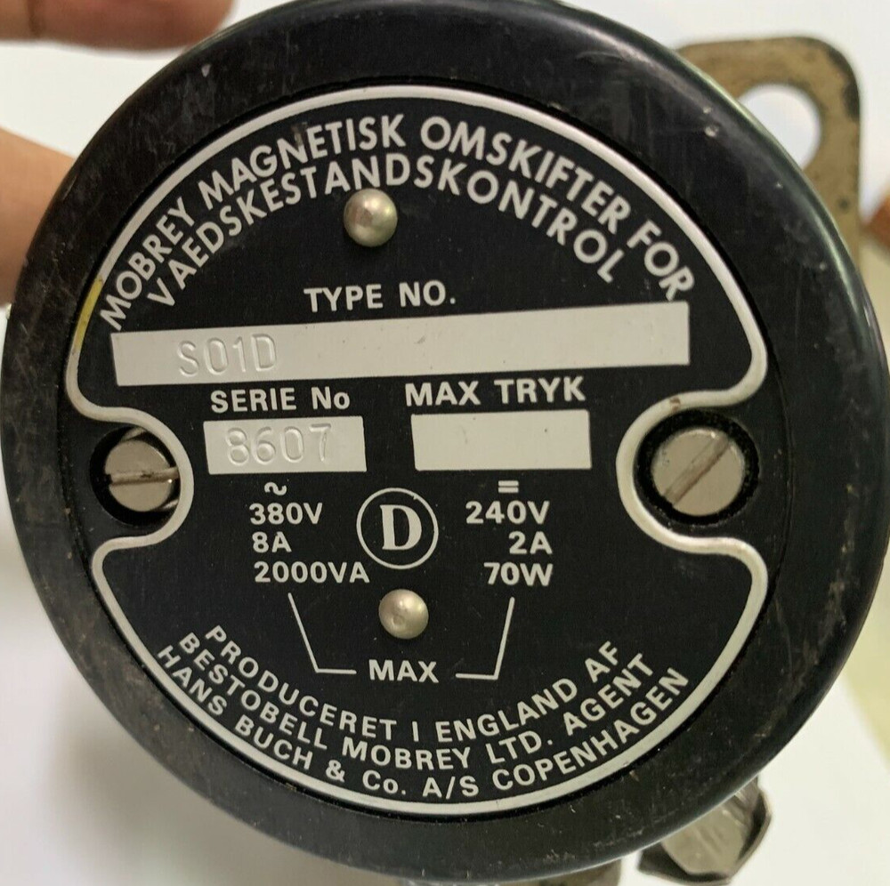MOBREY S01D Type L130 Modified Oil Flow Alarm Switch by Hans Buch