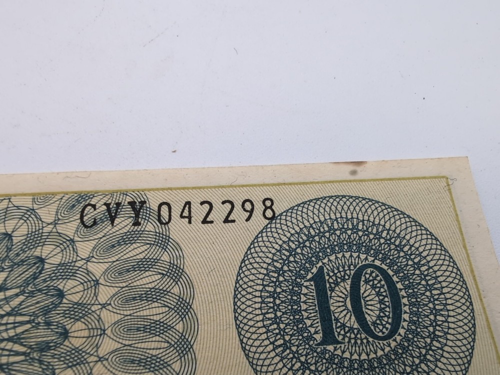 1964 Indonesian 10 sen banknote uncirculated