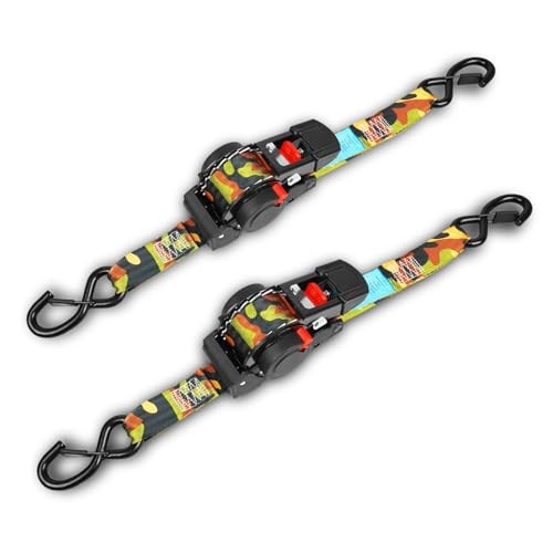 ANLULOAD Retractable Ratchet Strap,S Hook Retractable Tie Down Strap 1.5in*13ft