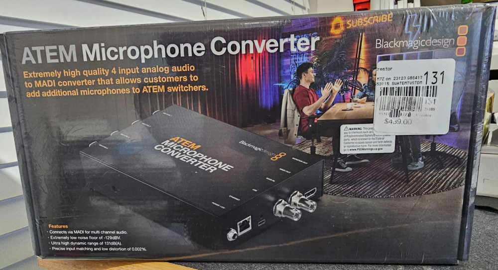 NEW Blackmagic Design ATEM Microphone Converter