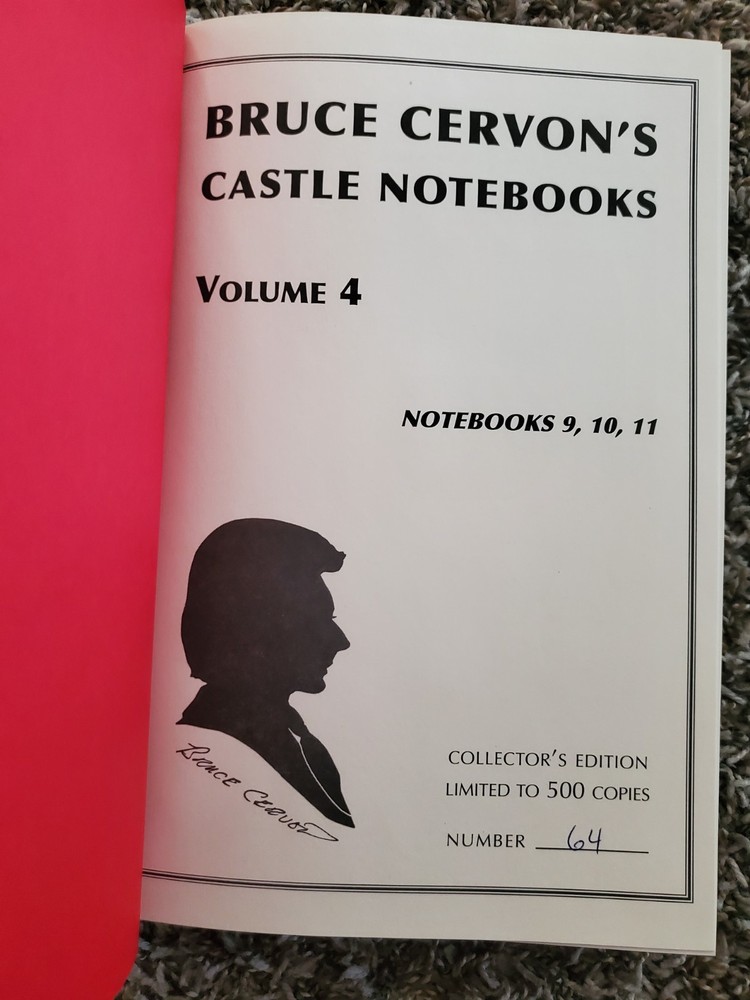 Bruce Cervon Castle Note Books Volume 2-5