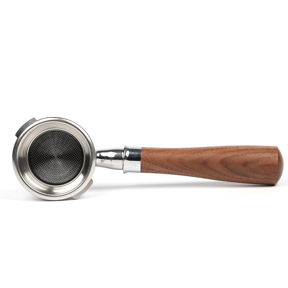 CAPFEI Bottomless Portafilter 58mm Compatible For Gaggia 58mm, Walnut