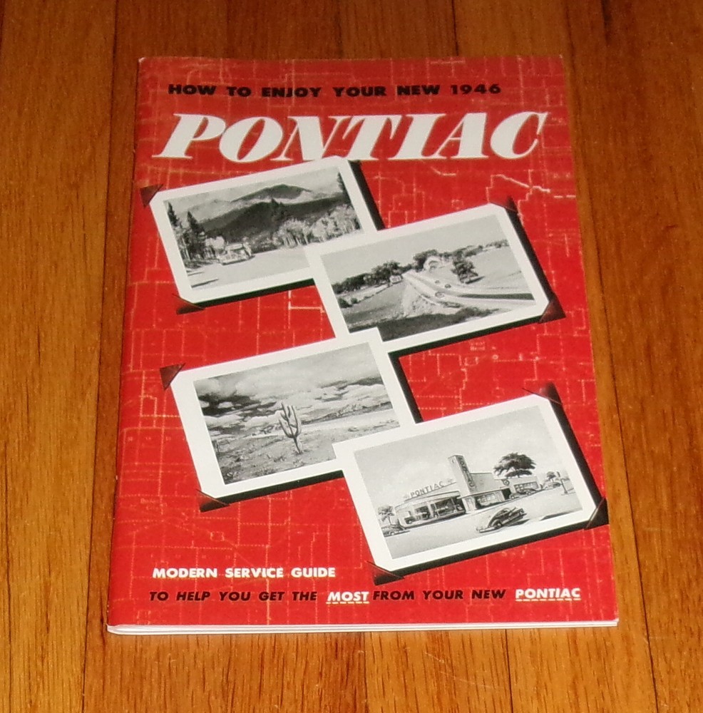 1946 Pontiac Owners Operators Manual Streamliner Torpedo