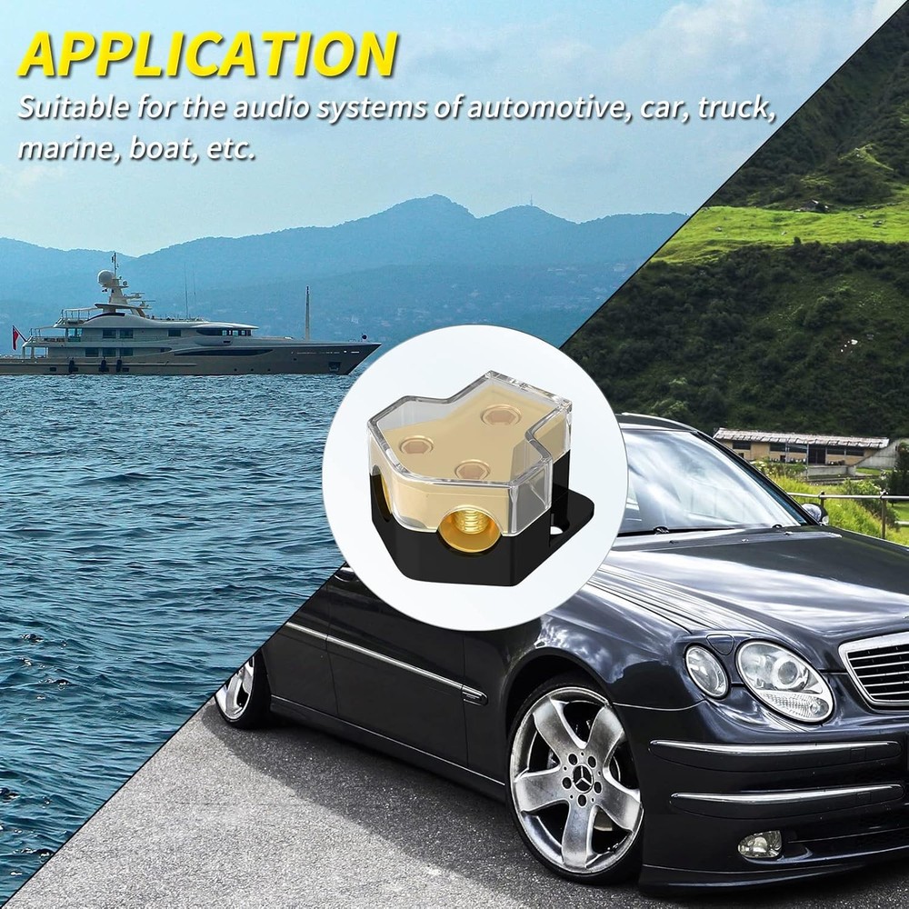 Car Audio Power and Ground Distribution Block
