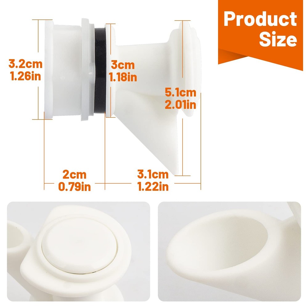 Push-Button Spigot Cooler Replacement, Compatible with Igloo 3 Pack