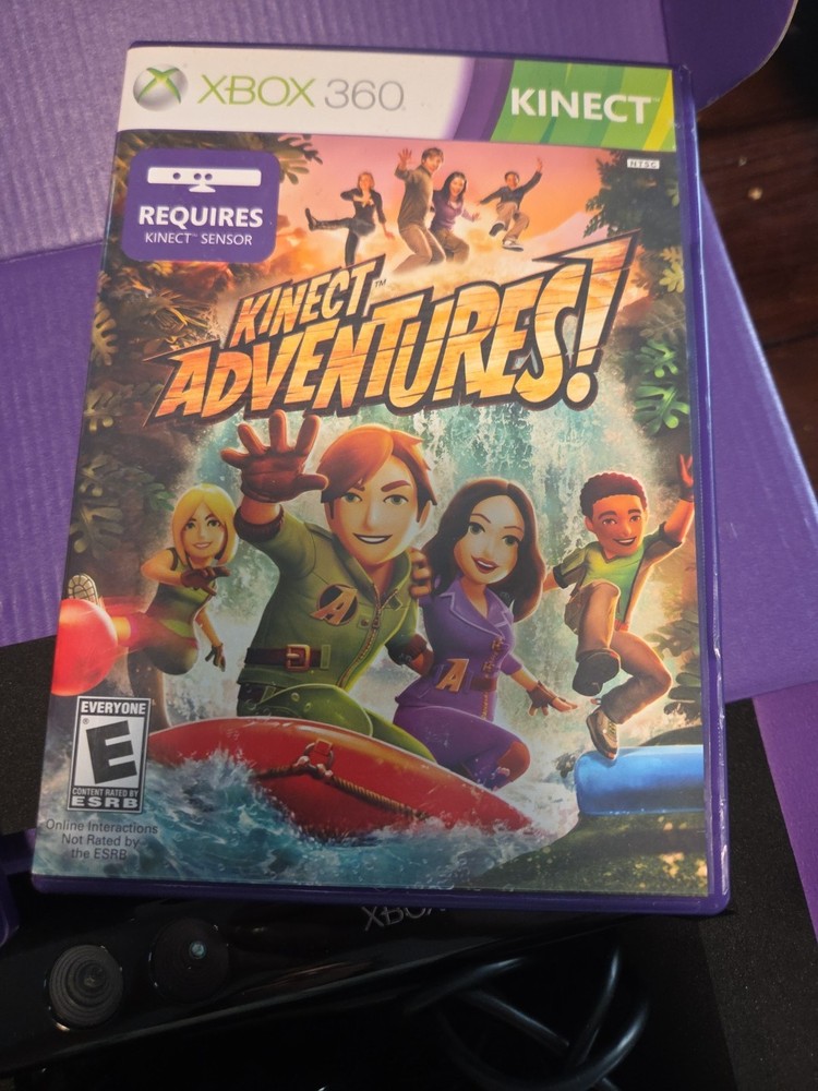 Xbox 360 Kinect Sensor Camera Bundle With 4 Kinect Games- All CIB