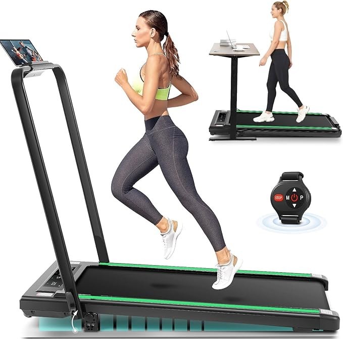 12 Programs Treadmill Machine, Under Desk Treadmill, 7.5mph Treadmill for Home~
