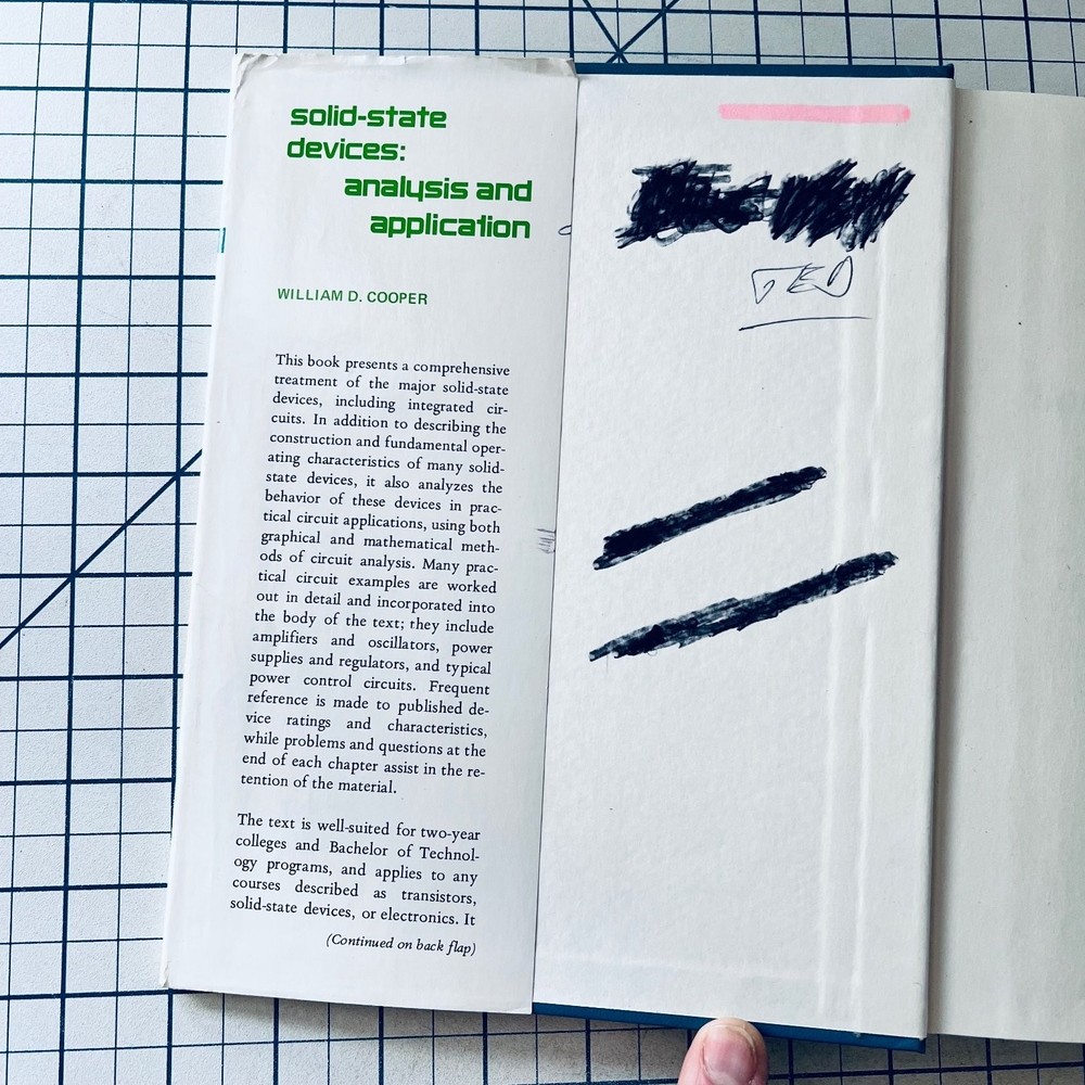 Solid-State Devices Analysis and Application 1974 Electronics William Cooper