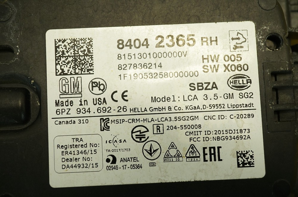 🔅Driver Side Obstacle Detection Control Module OEM 2019 CHEVROLET TRAVERSE 3,6L