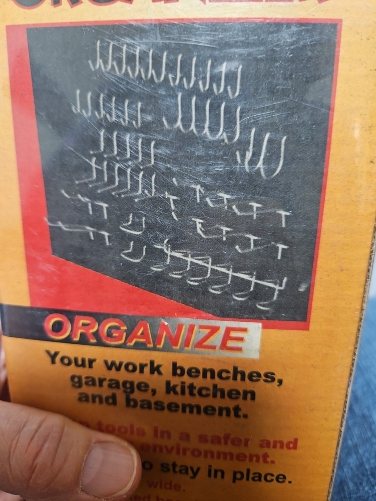 Pegboard Peg Board Organizer Kit 50pc Shop Wall Work Bench Garage Tool Hooks