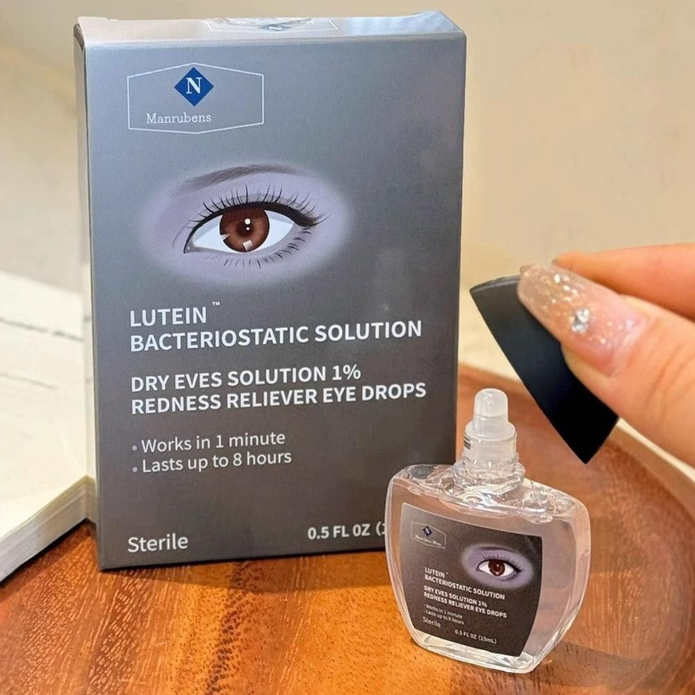 Bacteriostatic Solution, Dry Eves Solution 1% Redness Eye Reliever Drops B5T2