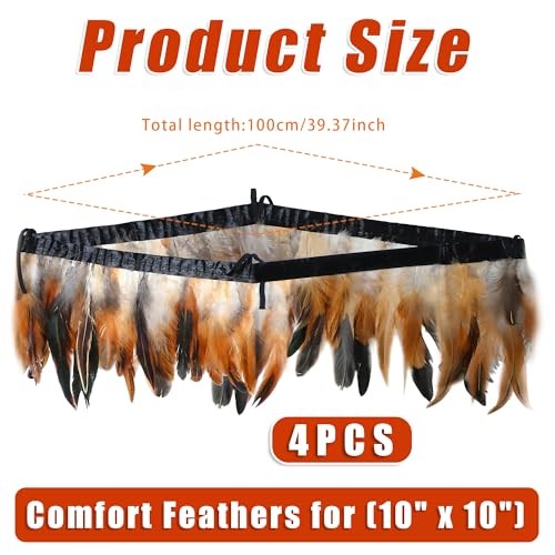 Feathers for Chick Brooder Heating Plate Comfort Feathers for 10" x 10", 4 Pack
