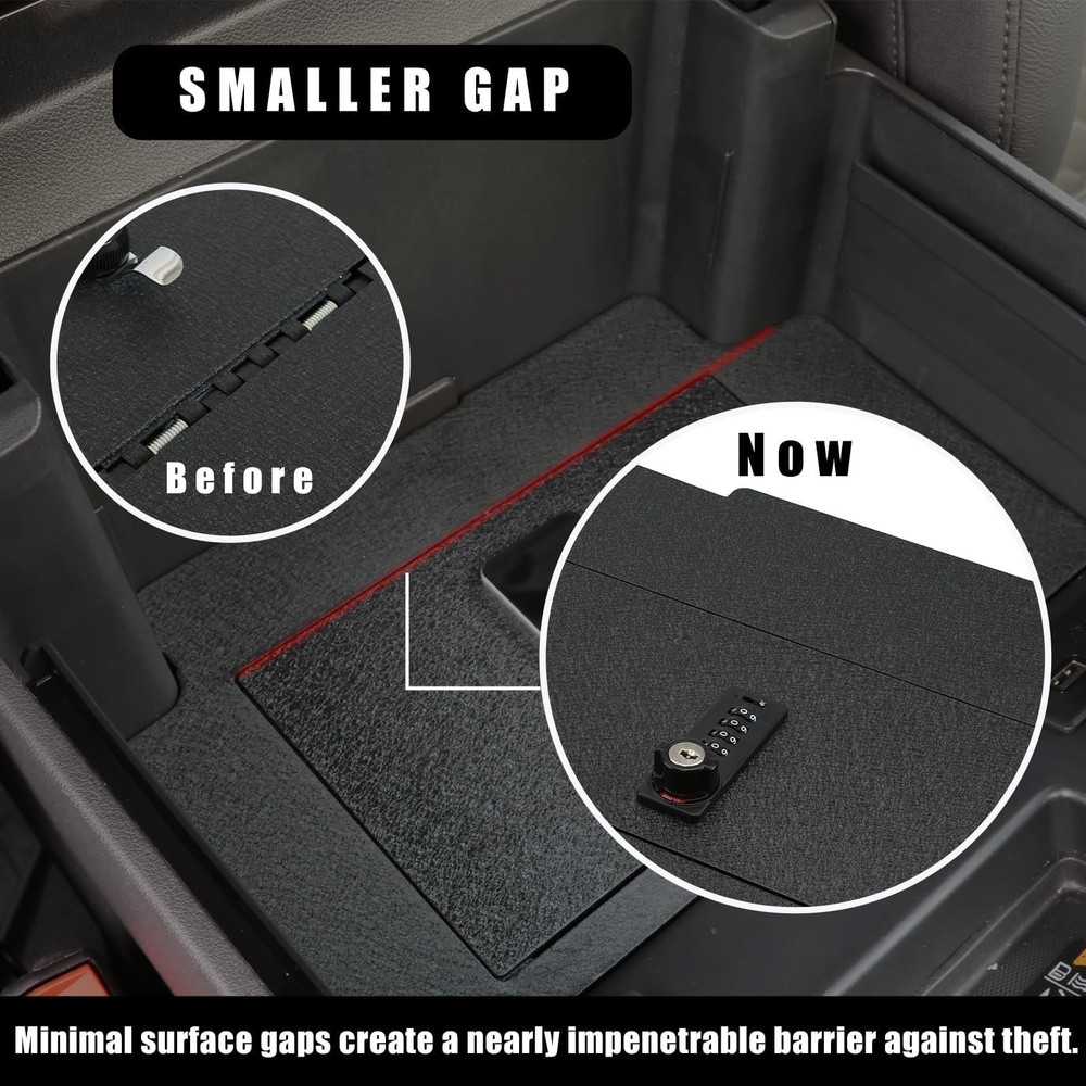 Center Console Gun Safe Vault - Console Armrest Lockbox Compatible with Ford ...