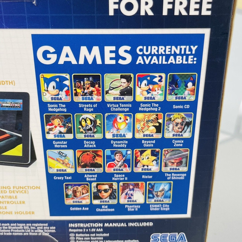 Sega Saturn Smartphone Bluetooth Controller for Android 19 Games inc Sonic 1,2+4