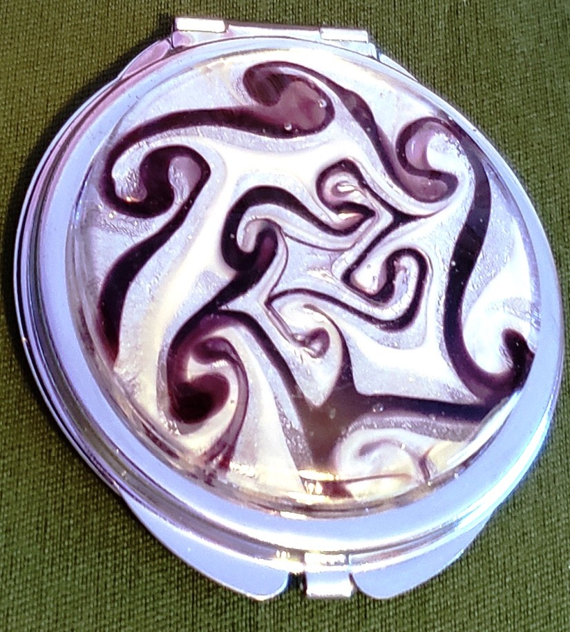 Lovely 2.5" Metal Dual Mirror Compact
