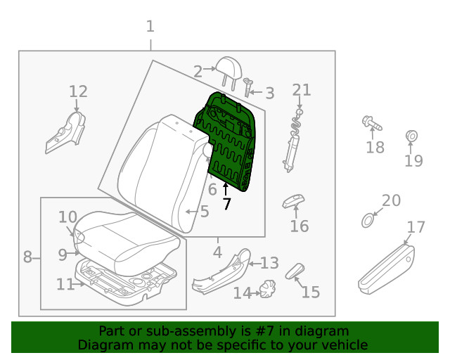 Genuine GM Seat Back Frame 96801832