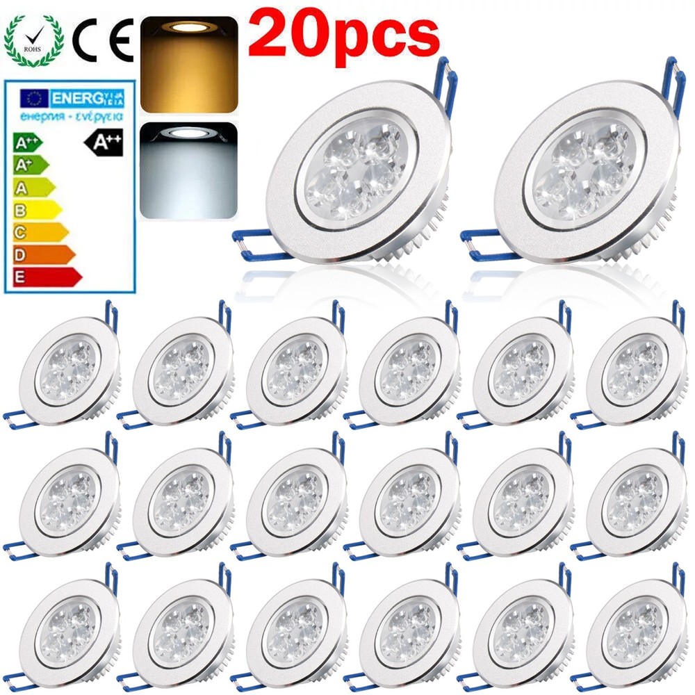 10-40PCS Downlight Dimmable LED Recessed Ceiling Light Spotlight Drivers US