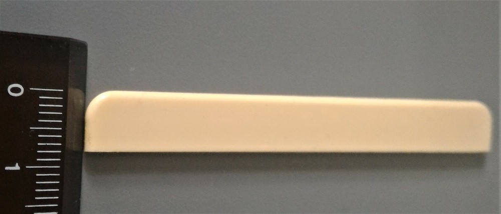 2 X CLASSICAL GUITAR BRIDGE SADDLES, PLASTIC, NEW, FREE POSTAGE