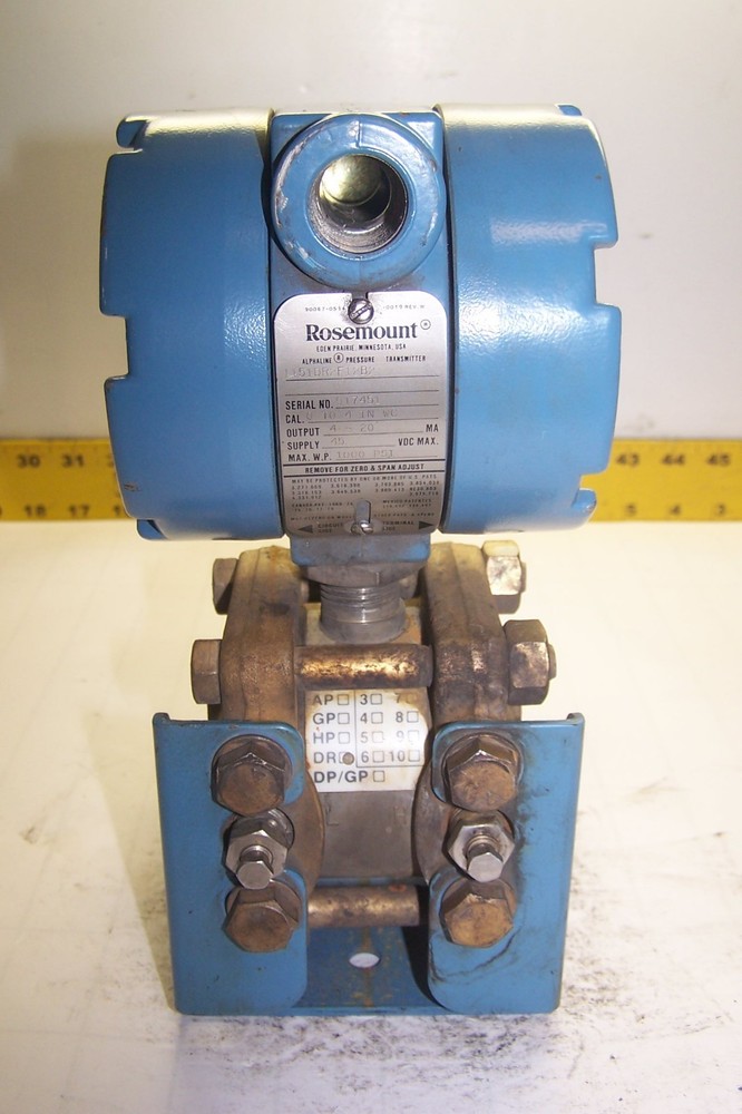 ROSEMOUNT ALPHALINE 45 VDC 1000 PSI PRESSURE TRANSMITTER 1151DR2F12B2