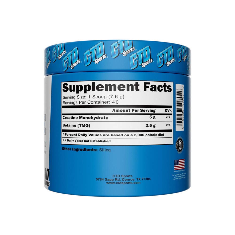 CTD Sports Creatine Powder 40 Servings