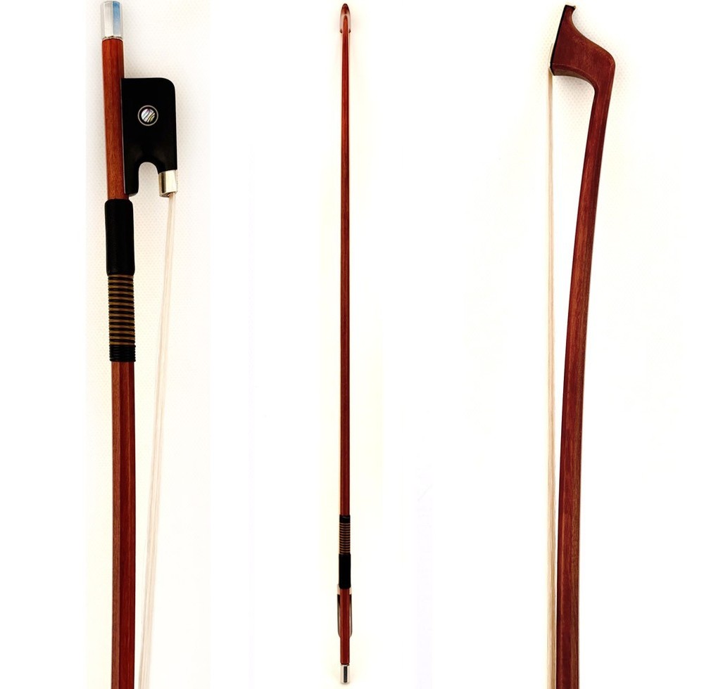 Master Pernambuco Octagonal Cello Bow 4/4 Ebony Parisan eye Frog Silver Part 80g