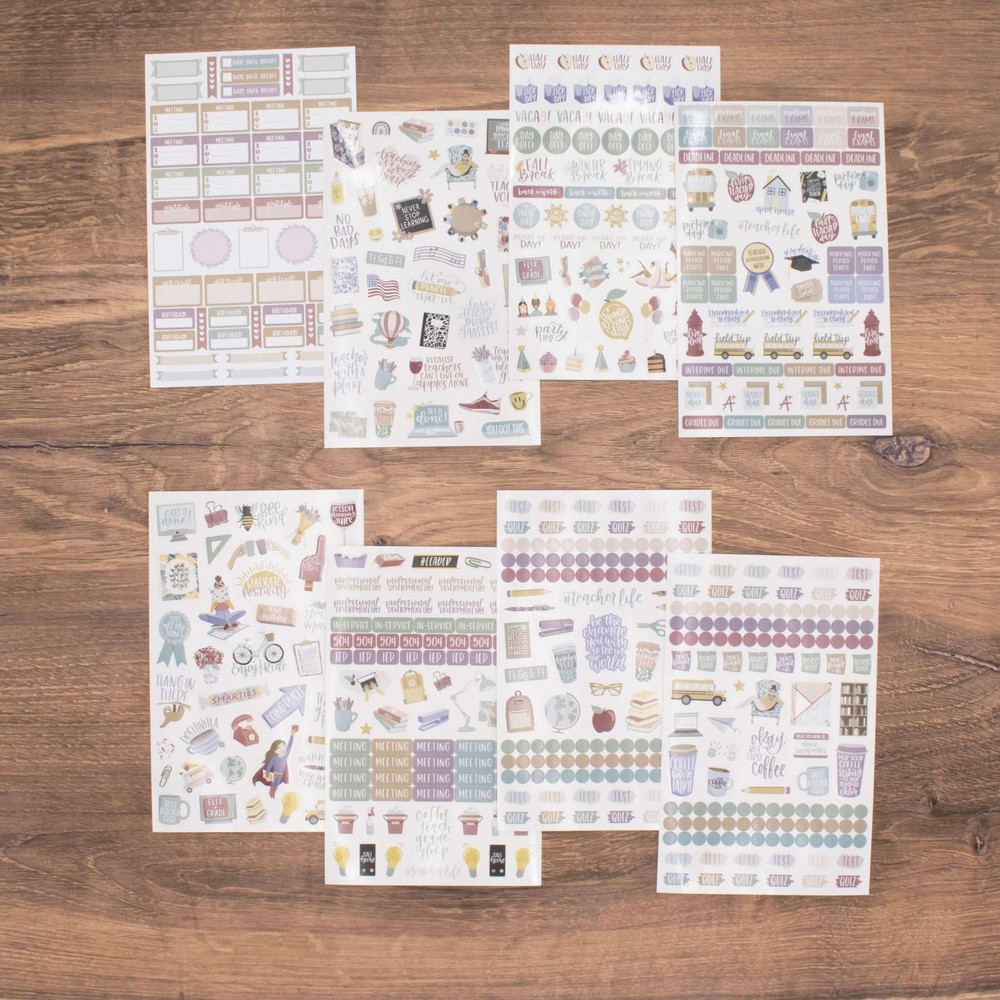 Planner Stickers | Teacher Pack | Cool Tones