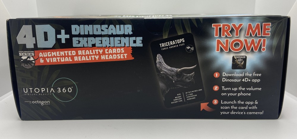 4D+ Utopia 360° Dinosaur Experience Augmented Reality Cards & VR Headset