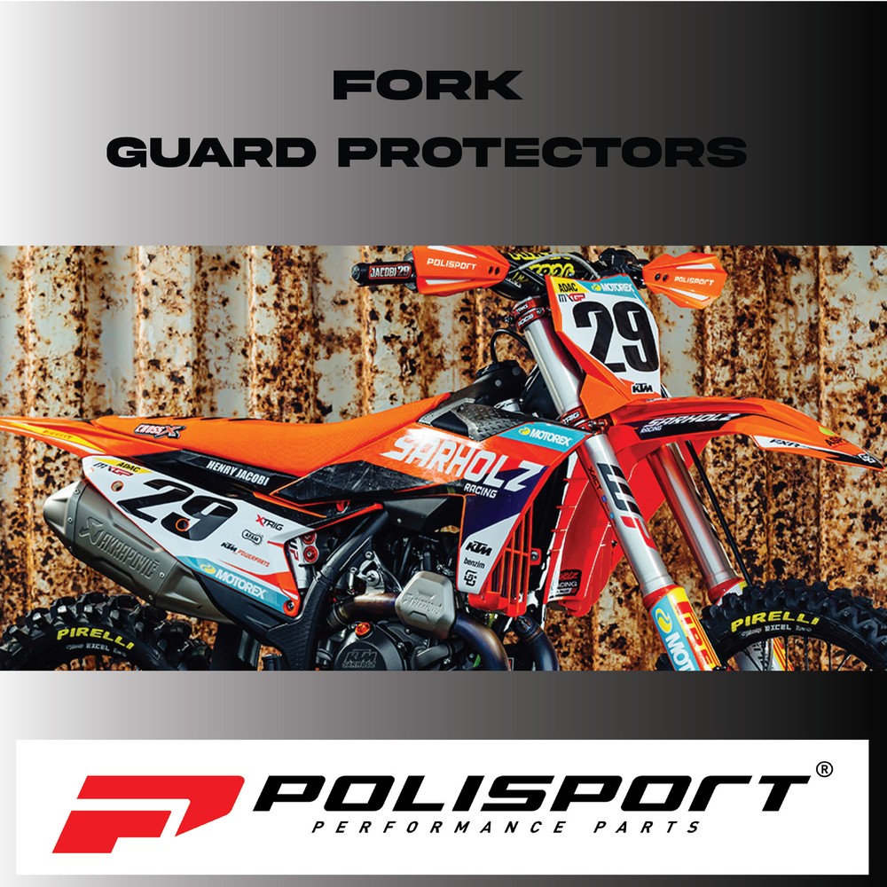 Polisport Full Wrap Fork Guards for Various KTM Models (Black)