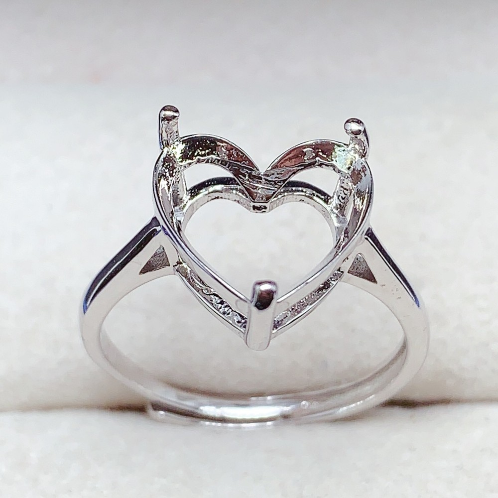 Silver925 Empty setting, empty setting silver ring DIY, Findings R1702