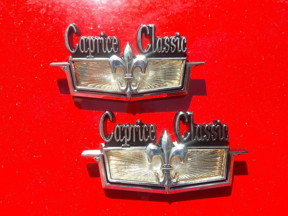 1973-1974 Caprice Classic Sail Panel / Quarter Panel Emblem Set