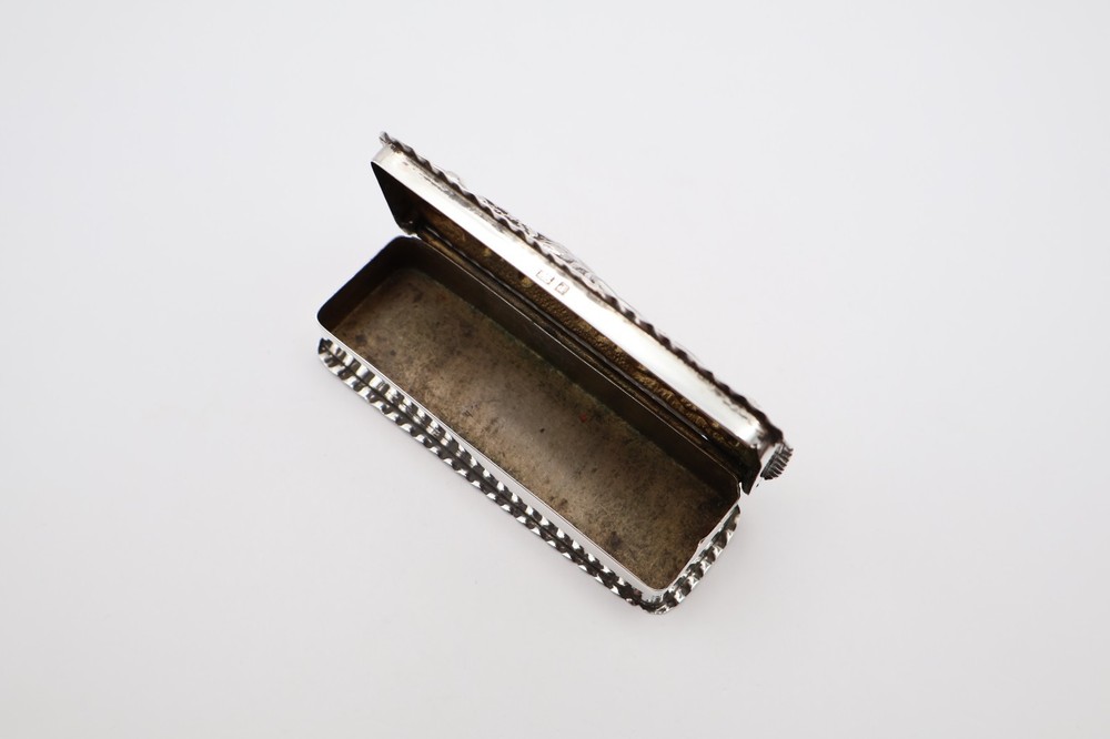 Antique Solid Silver Repousse Trinket Box Hallmarked Birmingham 1903
