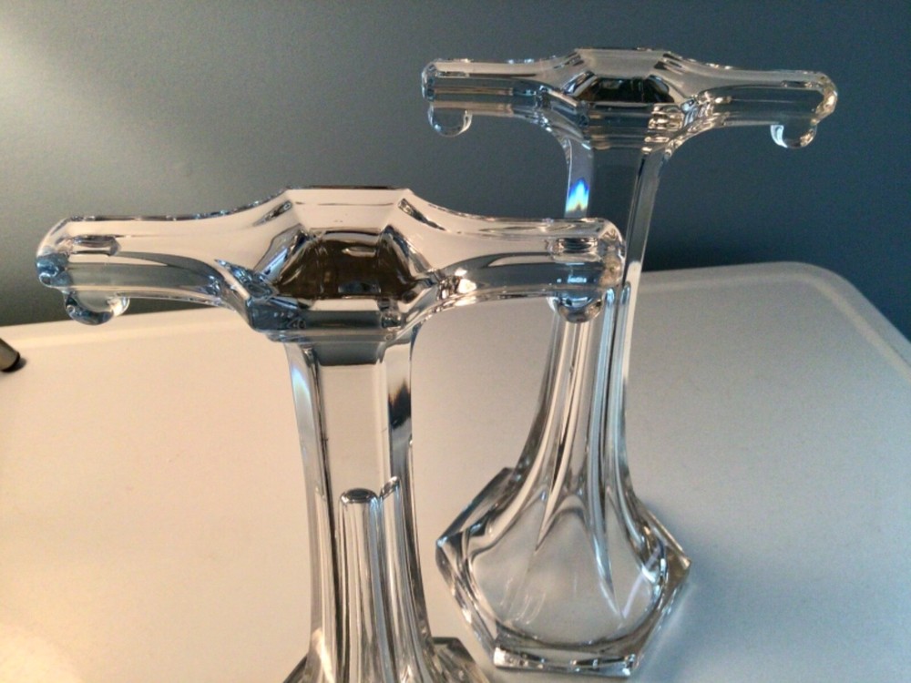 (2) Antique Retail Store Elegant Glass Pillar Display Column Stand Presentation