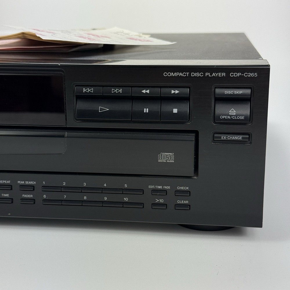 Sony CDP-C265 5 Disc CD Changer Player Tested Working w/ Manual